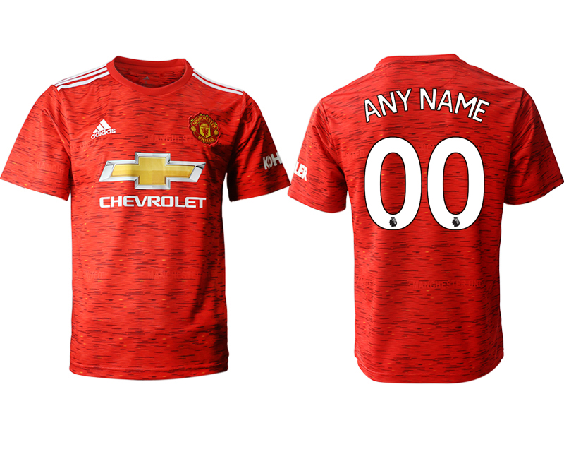 Men 2020-2021 club Manchester United home aaa version customized red Soccer Jerseys